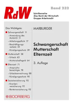 Marburger |  Schwangerschaft - Mutterschaft - Elternzeit | eBook | Sack Fachmedien