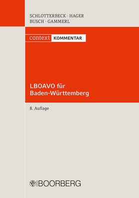 Schlotterbeck / Hager / Busch |  LBOAVO für Baden-Württemberg | Buch |  Sack Fachmedien