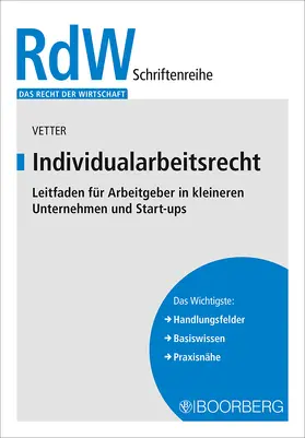 Vetter |  Individualarbeitsrecht | Buch |  Sack Fachmedien