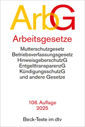  Arbeitsgesetze: ArbG | Buch |  Sack Fachmedien