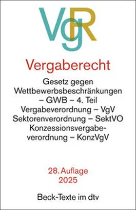 Vergaberecht: VgR | Buch | 978-3-423-53304-1 | sack.de