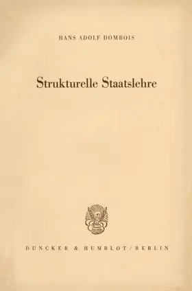 Dombois |  Strukturelle Staatslehre. | Buch |  Sack Fachmedien