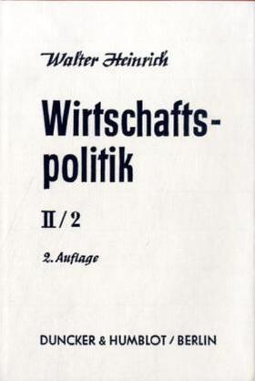 Heinrich |  Wirtschaftspolitik. | Buch |  Sack Fachmedien