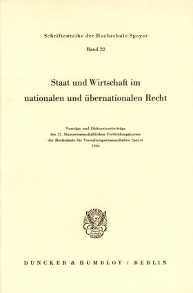  Staat und Wirtschaft im nationalen und übernationalen Recht. | Buch |  Sack Fachmedien