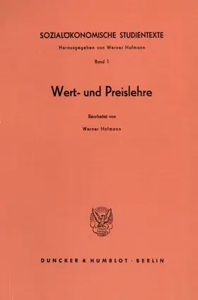  Sozialökonomische Studientexte. | Buch |  Sack Fachmedien