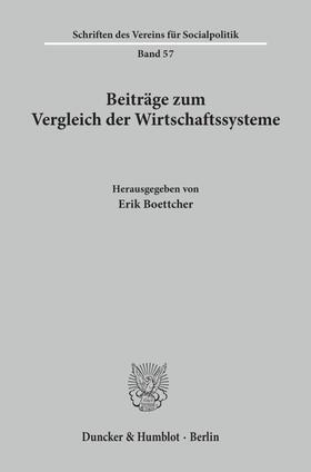 Boettcher |  Beiträge zum Vergleich der Wirtschaftssysteme. | Buch |  Sack Fachmedien