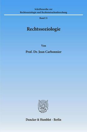 Carbonnier |  Rechtssoziologie. | Buch |  Sack Fachmedien