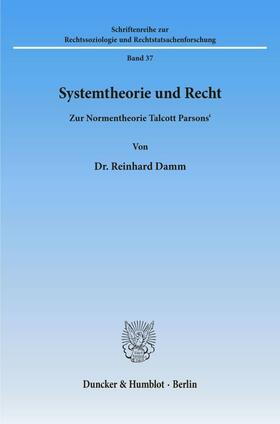 Damm |  Systemtheorie und Recht. | Buch |  Sack Fachmedien