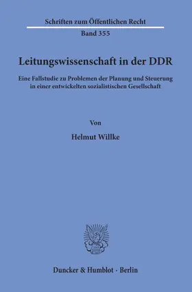 Willke |  Leitungswissenschaft in der DDR. | Buch |  Sack Fachmedien