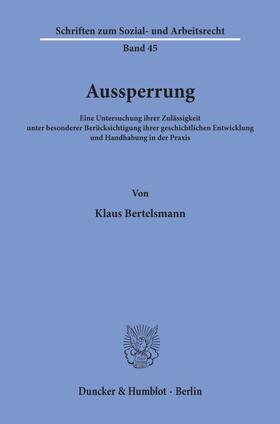 Bertelsmann |  Aussperrung. | Buch |  Sack Fachmedien