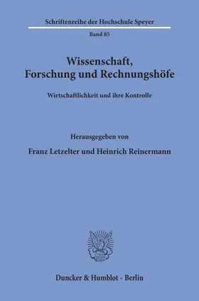 Letzelter / Reinermann |  Wissenschaft, Forschung und Rechnungshöfe. | Buch |  Sack Fachmedien