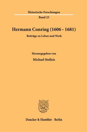 Stolleis |  Hermann Conring (1606 - 1681). | Buch |  Sack Fachmedien