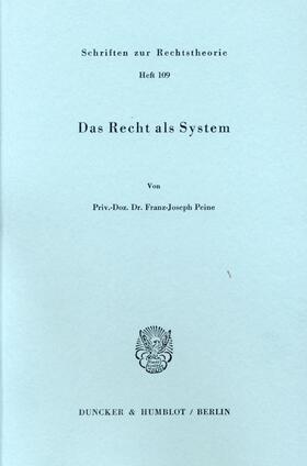 Peine |  Das Recht als System | Buch |  Sack Fachmedien