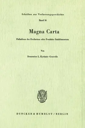 Kyriazis-Gouvelis |  Magna Carta. | Buch |  Sack Fachmedien