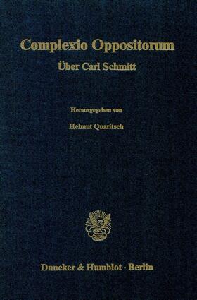 Quaritsch |  Complexio Oppositorum. | Buch |  Sack Fachmedien