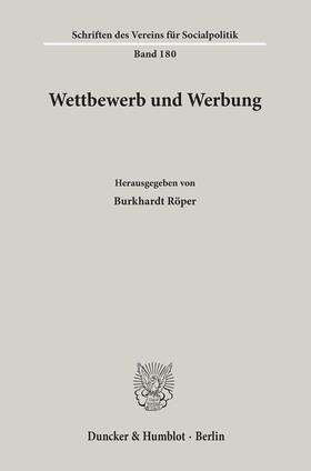 Röper |  Wettbewerb und Werbung. | Buch |  Sack Fachmedien