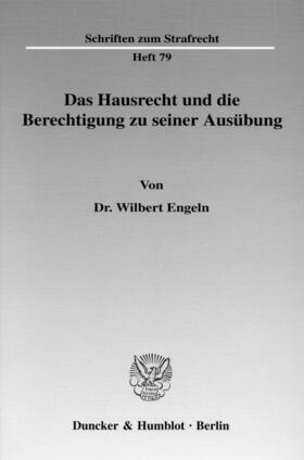 Engeln |  Engeln, W: Das Hausrecht | Buch |  Sack Fachmedien