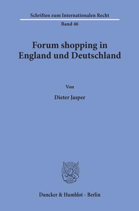 Jasper |  Forum shopping in England und Deutschland. | Buch |  Sack Fachmedien