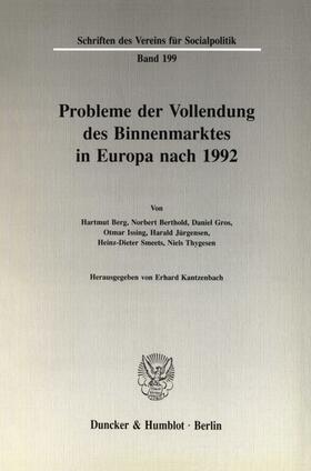 Kantzenbach |  Probleme der Vollendung des Binnenmarktes in Europa nach 1992. | Buch |  Sack Fachmedien