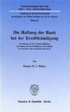 Möllers |  Die Haftung der Bank bei der Kreditkündigung. | Buch |  Sack Fachmedien