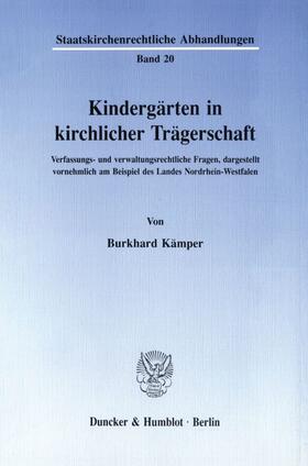 Kämper |  Kindergärten in kirchlicher Trägerschaft. | Buch |  Sack Fachmedien