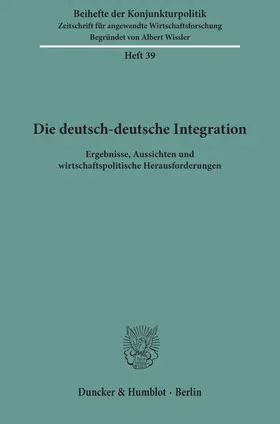  Die deutsch-deutsche Integration. | Buch |  Sack Fachmedien