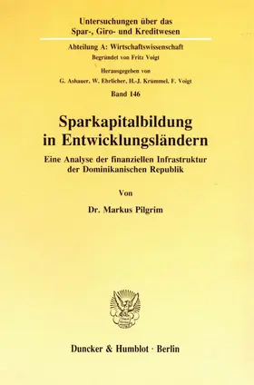 Pilgrim |  Sparkapitalbildung in Entwicklungsländern. | Buch |  Sack Fachmedien