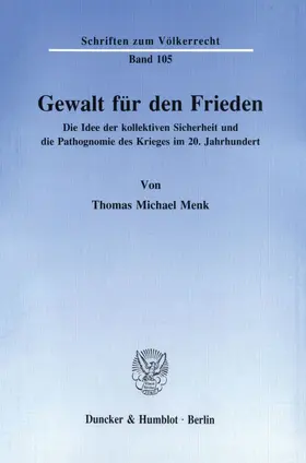 Menk |  Gewalt für den Frieden. | Buch |  Sack Fachmedien