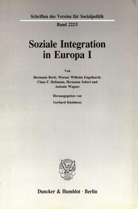 Kleinhenz |  Soziale Integration in Europa I. | Buch |  Sack Fachmedien