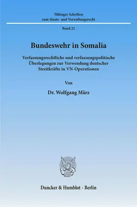 März | Bundeswehr in Somalia. | Buch | 978-3-428-07871-4 | sack.de