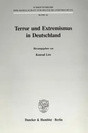 Löw |  Terror und Extremismus in Deutschland. | Buch |  Sack Fachmedien