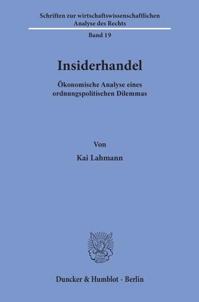 Lahmann |  Insiderhandel. | Buch |  Sack Fachmedien