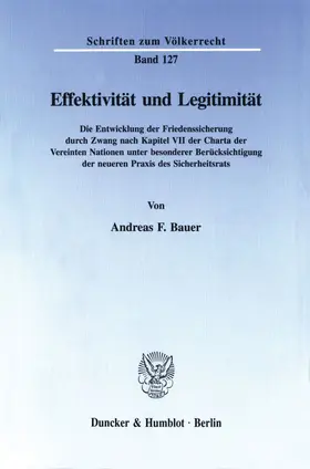 Bauer |  Effektivität und Legitimität. | Buch |  Sack Fachmedien