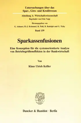 Keßler |  Sparkassenfusionen. | Buch |  Sack Fachmedien