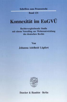 Lüpfert |  Konnexität im EuGVÜ | Buch |  Sack Fachmedien