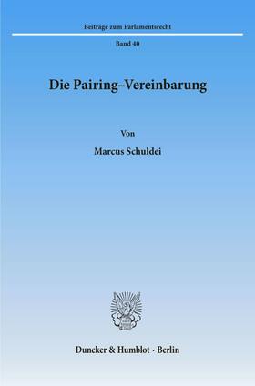 Schuldei |  Die Pairing-Vereinbarung | Buch |  Sack Fachmedien