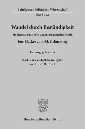 Kick / Weingarz / Bartosch |  Wandel durch Beständigkeit. | Buch |  Sack Fachmedien