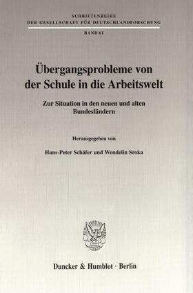 Schäfer / Sroka |  Übergangsprobleme von der Schule in die Arbeitswelt. | Buch |  Sack Fachmedien