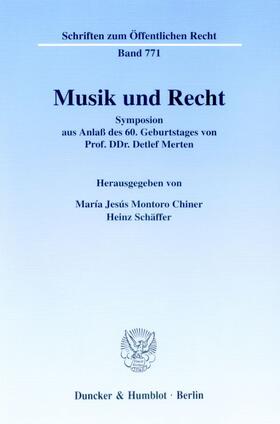 Montoro Chiner / Schäffer |  Musik und Recht. | Buch |  Sack Fachmedien