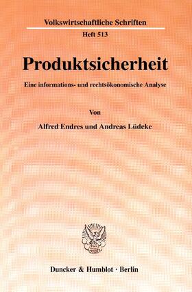 Endres / Lüdeke |  Produktsicherheit. | Buch |  Sack Fachmedien