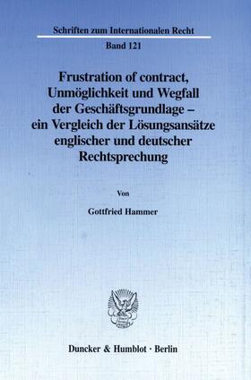 Hammer |  Frustration of contract. | Buch |  Sack Fachmedien