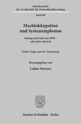 Mertens |  Machtokkupation und Systemimplosion. | Buch |  Sack Fachmedien