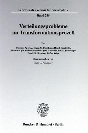 Nutzinger |  Verteilungsprobleme im Transformationsprozeß. | Buch |  Sack Fachmedien