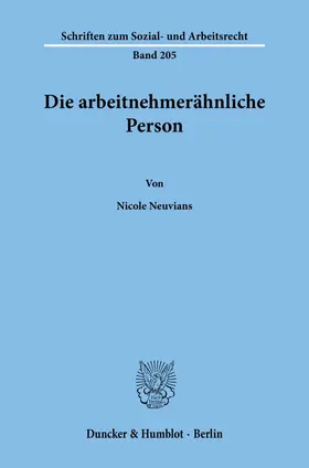 Neuvians |  Die arbeitnehmerähnliche Person. | Buch |  Sack Fachmedien