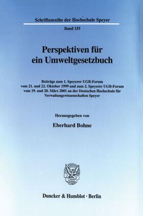 Bohne |  Perspektiven für ein Umweltgesetzbuch. | Buch |  Sack Fachmedien