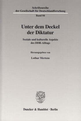 Mertens |  Unter dem Deckel der Diktatur | Buch |  Sack Fachmedien