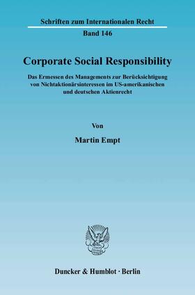 Empt |  Corporate Social Responsibility | Buch |  Sack Fachmedien