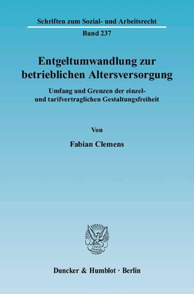 Clemens |  Entgeltumwandlung zur betrieblichen Altersversorgung | Buch |  Sack Fachmedien