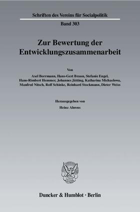 Ahrens |  Zur Bewertung der Entwicklungszusammenarbeit | Buch |  Sack Fachmedien