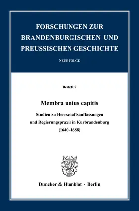 Kaiser / Rohrschneider |  Membra unius capitis. | Buch |  Sack Fachmedien